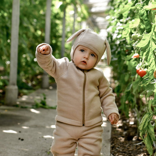 Mikk-Line - Cotton Fleece Baby Jacket, 12003 - Warm Taupe