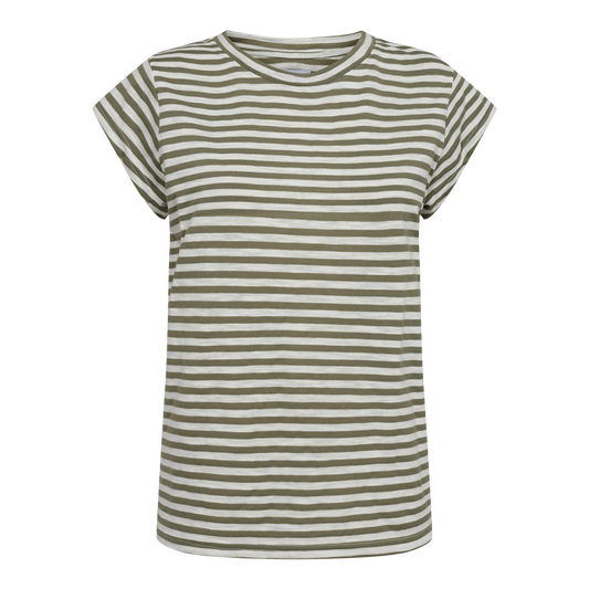 Liberté - Ulla Stripe SS T-shirt, 21668 - Army White Stripe