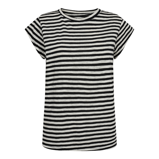 Liberté - Ulla Stripe SS T-shirt, 21668 - Black White Stripe