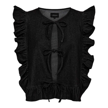Liberté - Asta Frill Vest, 22066 - Black Denim