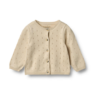 Wheat - Knit Baby Cardigan Maia - Sandshell