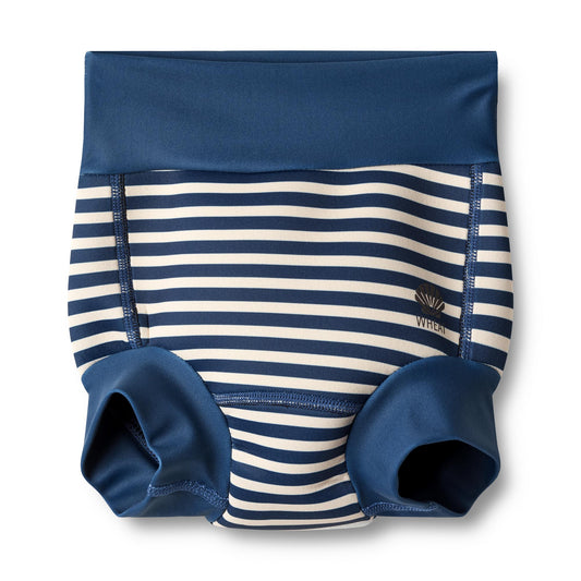 Wheat - Neoprene Swim Pants - Indigo Stripe