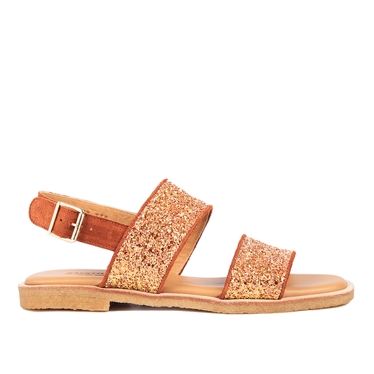 Angulus - Glitter Sandal, 5814 - Mandarin Glitter / Terracotta