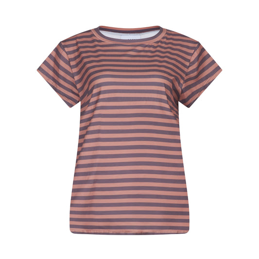 Liberté - Alma U T-shirt SS, 9581 - Brown Stripe