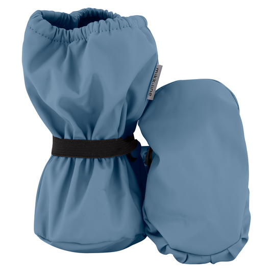 Mikk-Line - PU Rain Footies w. Fleece Recycled, 9807ML - Faded Denim