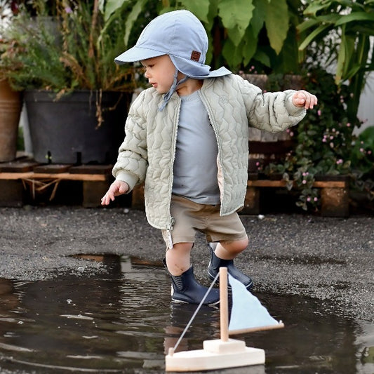 Mikk-Line - Summer Cap Long Neck Solid, 98117 - Faded Denim