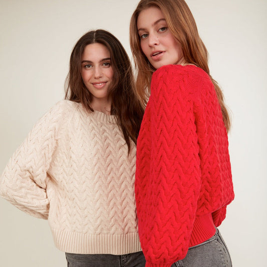 Basic Apparel - Emma Sweater - High Risk Red