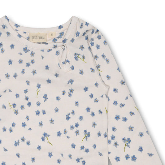 Petit Piao - Body LS Printed, PP201 - Forget Me Not