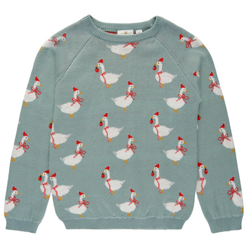 THE NEW - Holiday Jacquard Goose Pullover (TN5276) - Abyss
