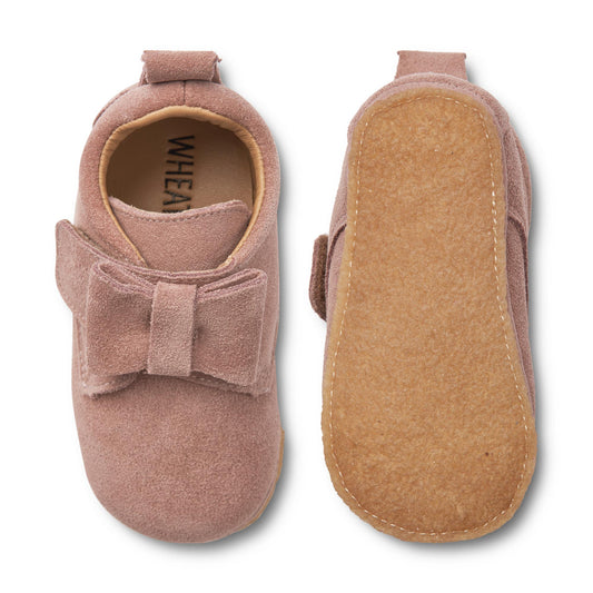 Wheat Footwear - Bow Indoor Shoe, WF302i - Dusty Rouge