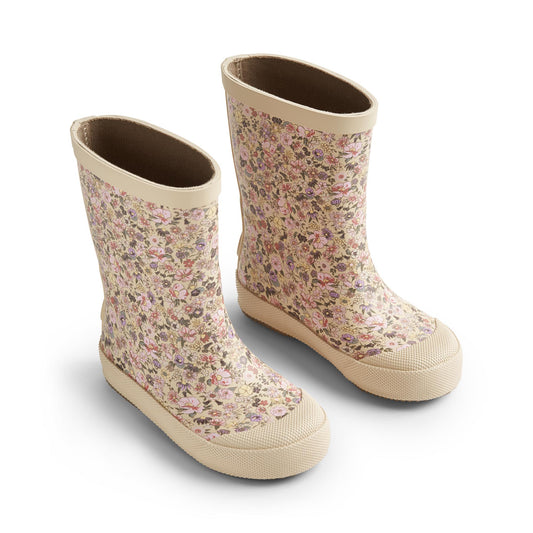 Wheat Footwear - Rubber Boot Print Muddy, WF456j - Clam Multi Flowers