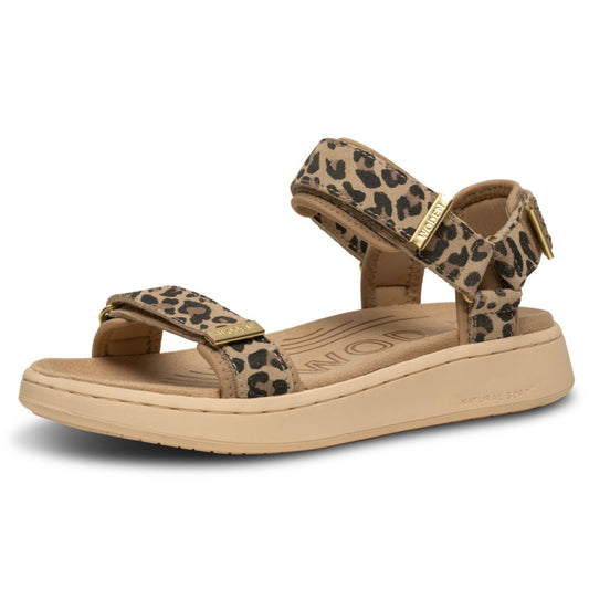 Woden - Sandal, Line Suede - Leopard