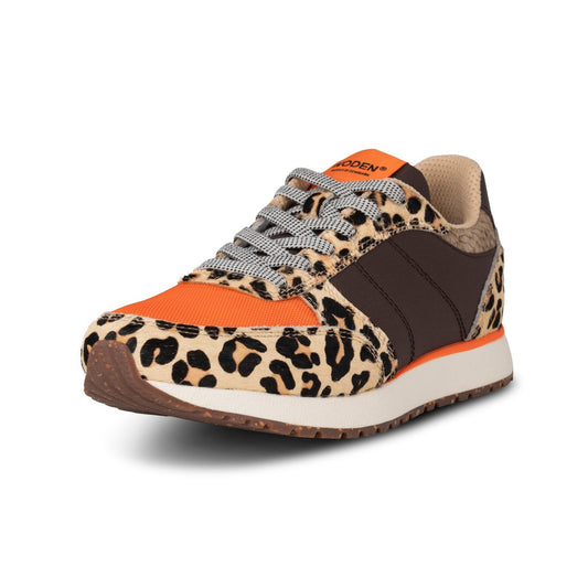 Woden - Sneakers, Ronja Cowhair - Leopard / Tiger