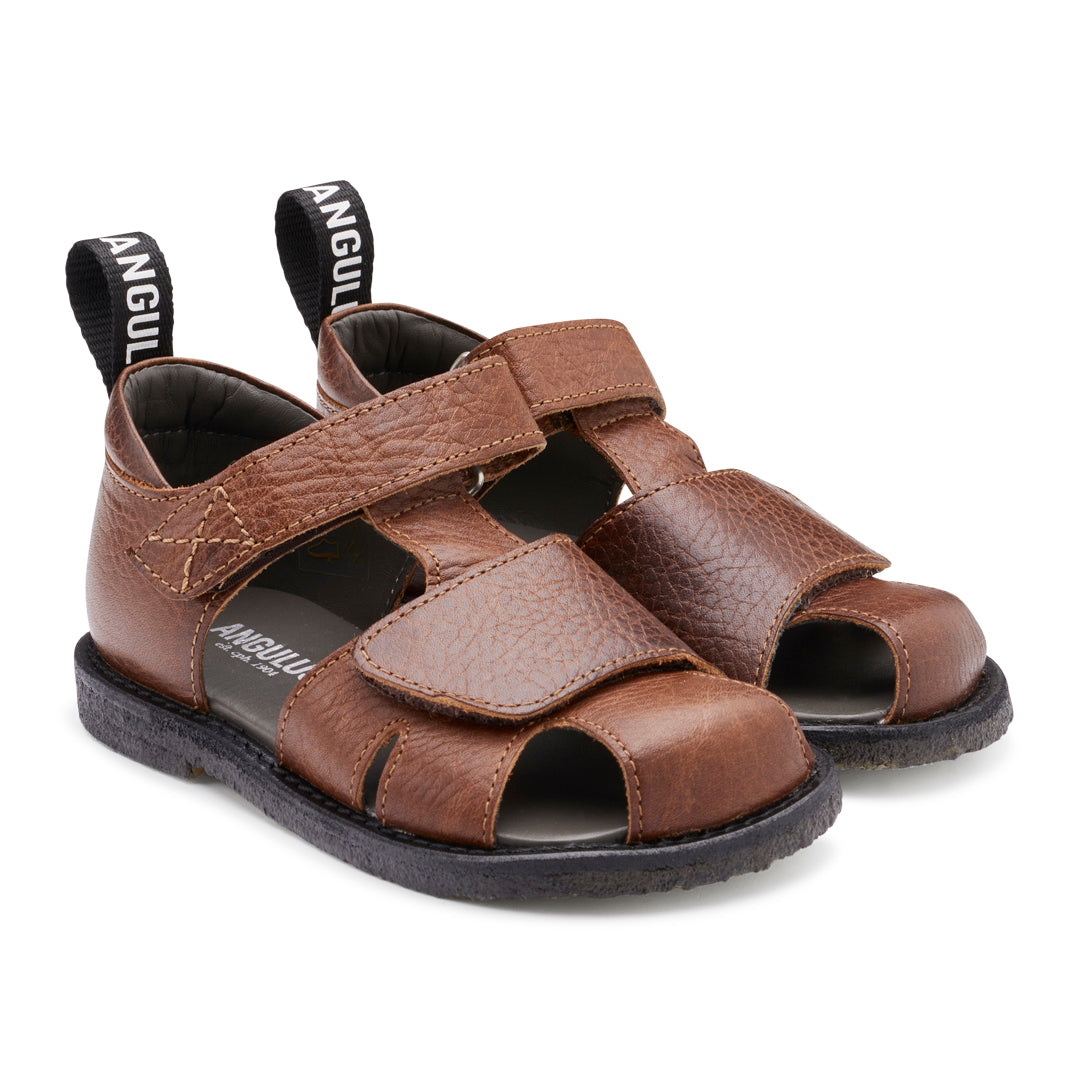 Rejse kobber Frø Angulus - Sandal Med Velcro, 0621 - Dark Cognac