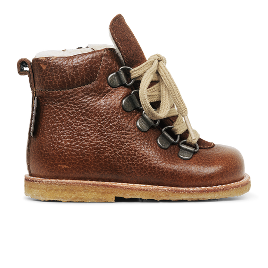 Angulus - Begynder TEX-støvle m. lynlås og snøre, 2056 - Cognac