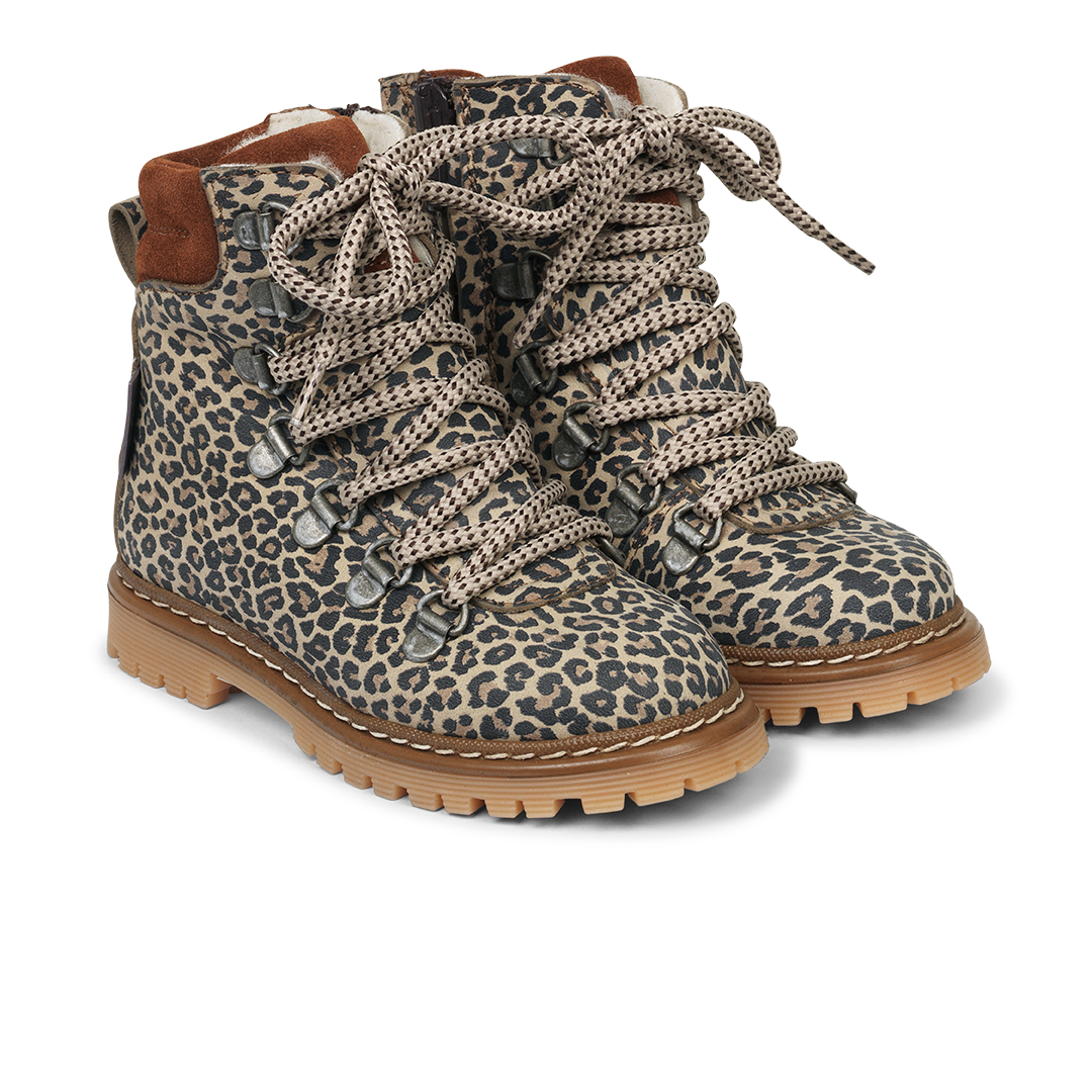 Læne Luske afhængige Angulus - TEX-støvle m. snøre, 2100 - Leopard