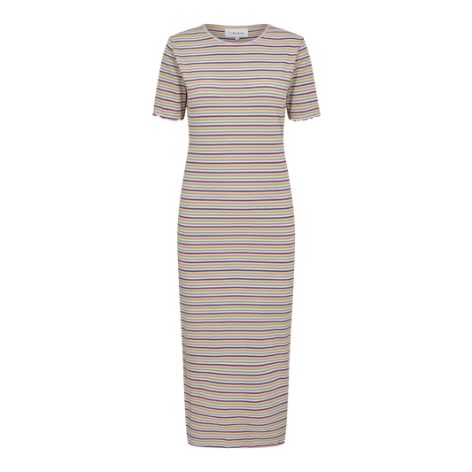 Liberté - Natalia SS Dress, 21232 - Multi Grey Stripe