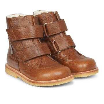 Angulus - TEX-støvle m. velcro, 2134 - Dark Cognac
