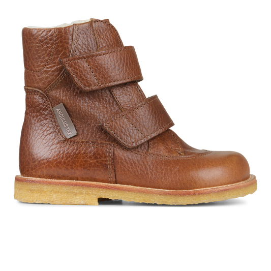 Angulus - TEX-støvle m. velcro, 2134 - Dark Cognac