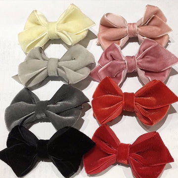 Bow's by Stær - Hårsløjfe, Velvet Bow, 8 cm - Flere farver