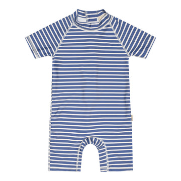 Petit Piao - Swim Jumpsuit Printed, PP418 - Moonlight Blue / Offwhite