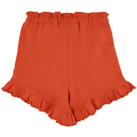 Soft Gallery - Heidi Frill Sweat Shorts, SG2178 - Scarlet Ibis