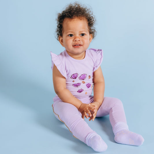 Soft Gallery - Baby Paula Piping Leggings - Orchid Bloom
