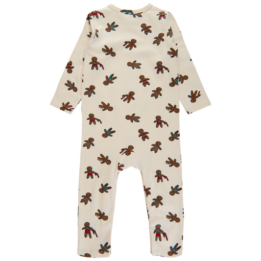 THE NEW Siblings - Holiday LS Jumpsuit (TNS1554) - White Swan Ginger AOP