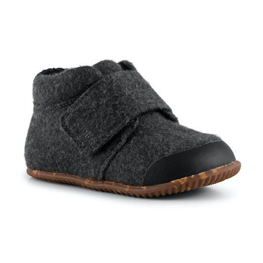 Woden Kids - Kim Felt Home Shoe - Dark Grey Melange