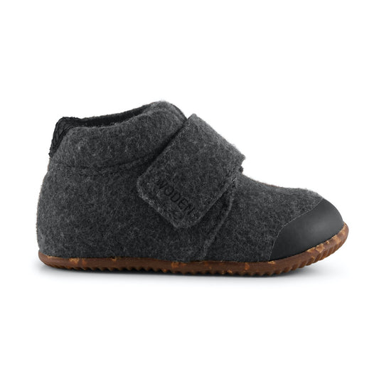 Woden Kids - Kim Felt Home Shoe - Dark Grey Melange