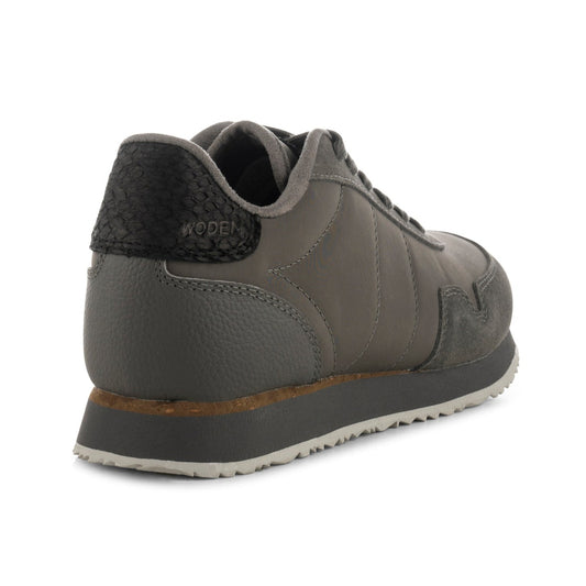Woden - Sneakers, Nora III Leather - Dark Grey