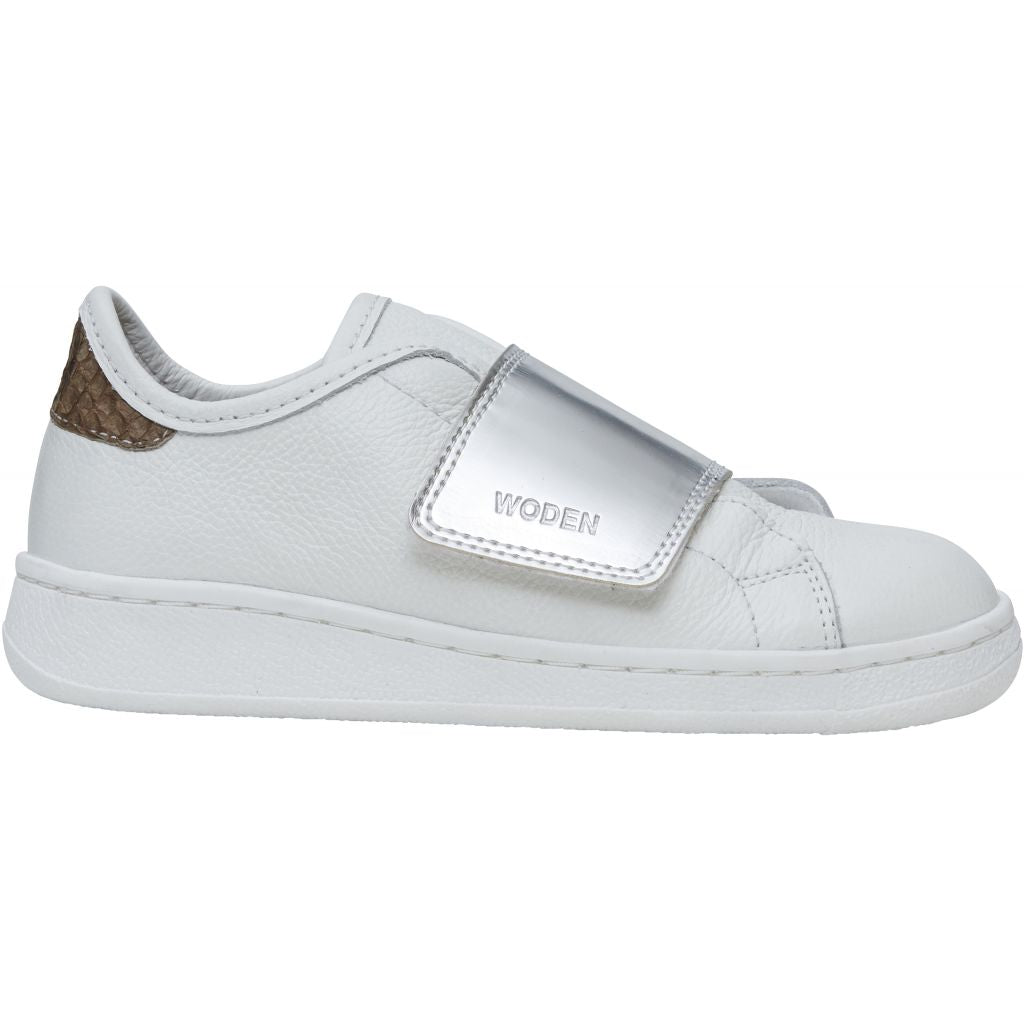 Woden - Sneakers, Wrap Metallic Kids - Bright White Si