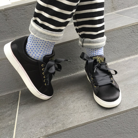 Sofie Schnoor - Sneakers, NYC - Black Satin