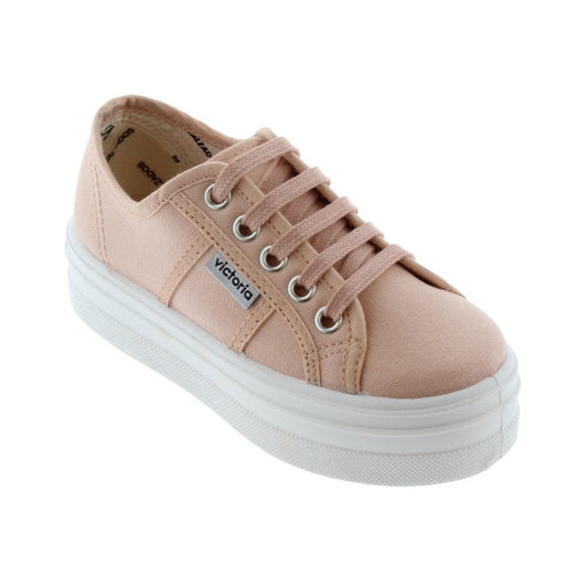 Victoria Shoes - Barcelona Canvas Platforms - Cuarzo