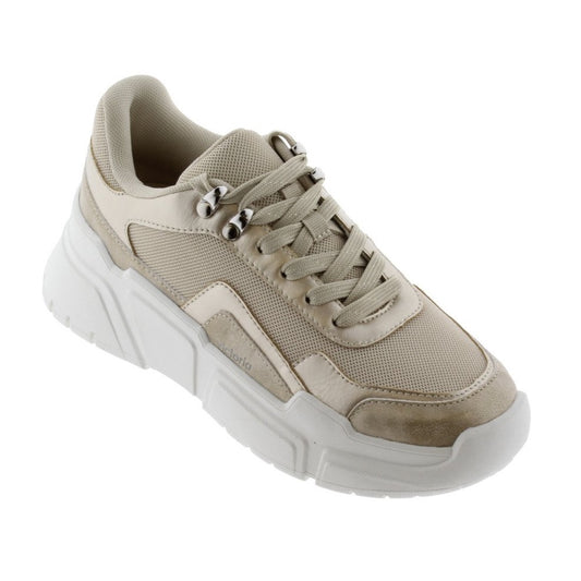 Victoria Shoes - PU / Netted Totem Sneaker - Beige