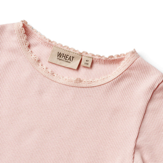 Wheat - Rib T-shirt LS Reese - Rose Ballet