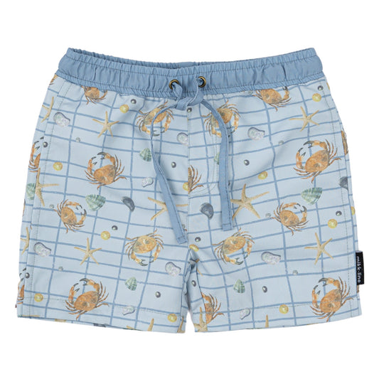 Mikk-Line - Swim Shorts AOP, 1028 - Faded Denim