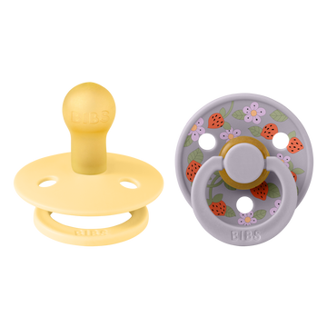 BIBS x Liberty - 2-Pak Colour Rund Sut Latex Str. 1 - Pale Butter Mix
