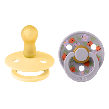 BIBS x Liberty - 2-Pak Colour Rund Sut Latex Str. 2 - Pale Butter Mix