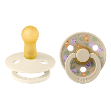 BIBS x Liberty - 2-Pak Colour Rund Sut Latex Str. 2 - Ivory Mix