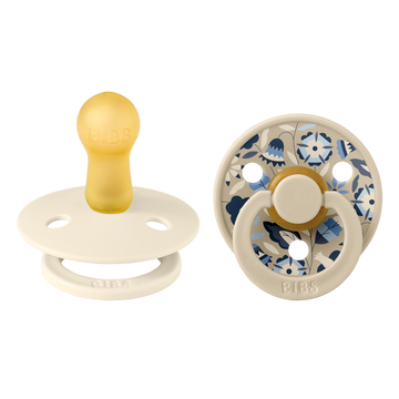 BIBS x Liberty - 2-Pak Colour Rund Sut Latex Str. 2 - Bobo Ivory Mix