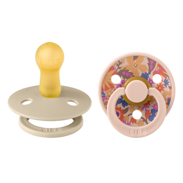 BIBS x Liberty - 2-Pak Colour Rund Sut Latex Str. 2 - June Blossom Blush Mix