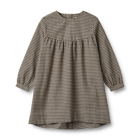 Wheat - Dress LS Fenja - Raven Check