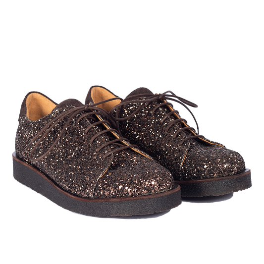 Angulus - Sneaker Med Plateausål, 1548 - Brown Glitter / Brown