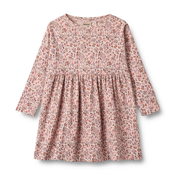 Wheat - Jersey Dress LS Emmy - Pale Rose Flowers