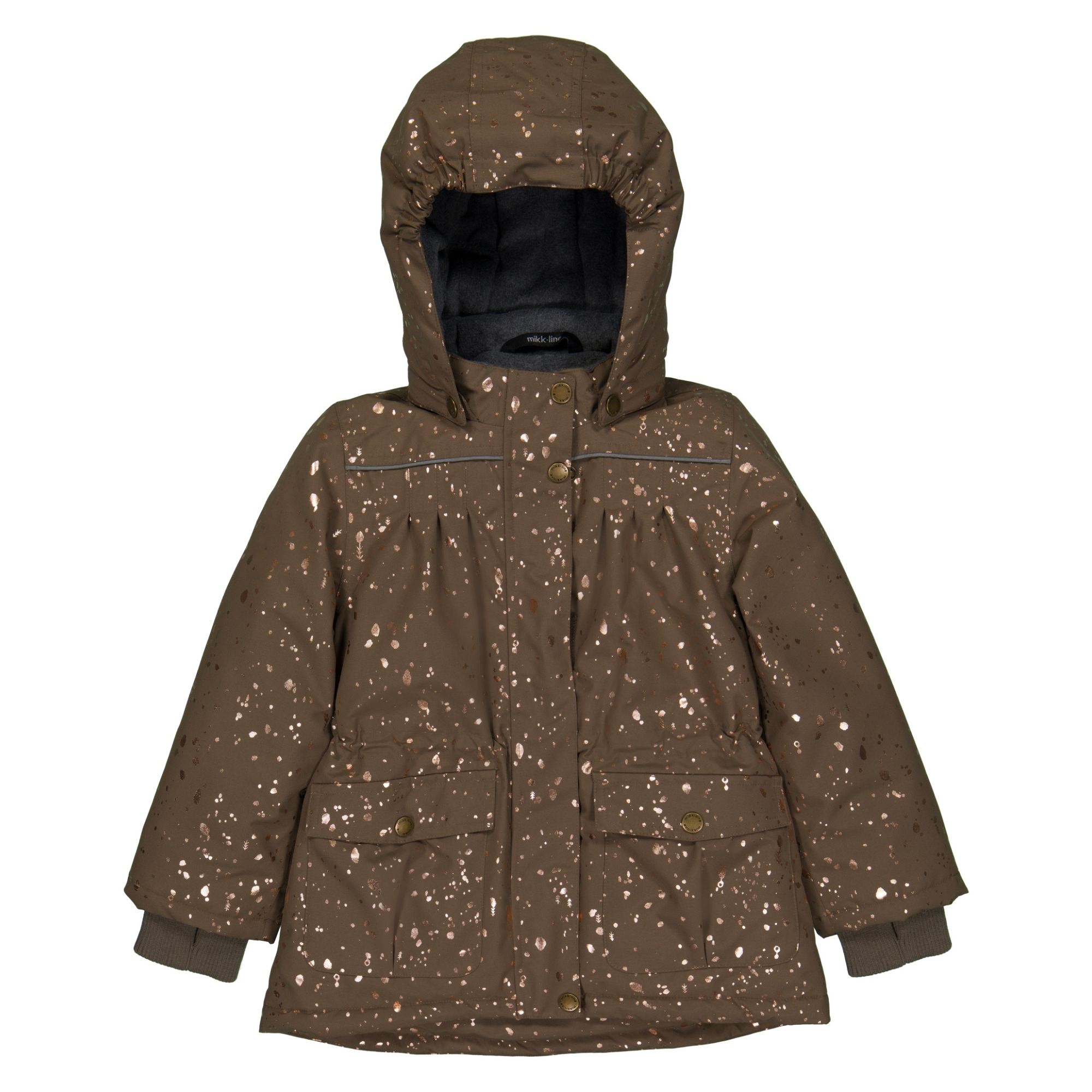 Mikk-Line - Polyester Girls Jacket Glitter, 16923ML - Chocolate Chip