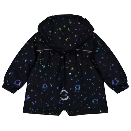 Mikk-Line - Vinterjakke, Polyester Baby Girls Jacket Glitter, 16925 - Dark Navy