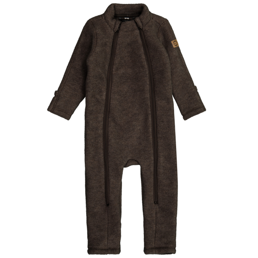 Mikk-Line - Wool Suit, 21005 - Dark Brown Melange