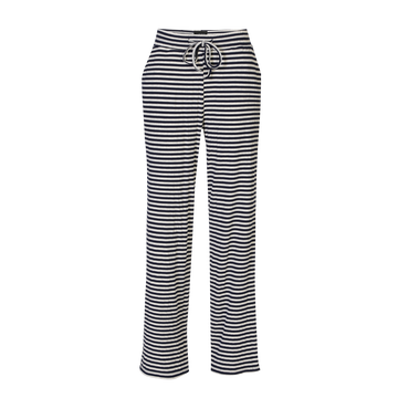 Liberté - Natalia Straight Pants, 22061 - Navy Grey Mel. Stripe