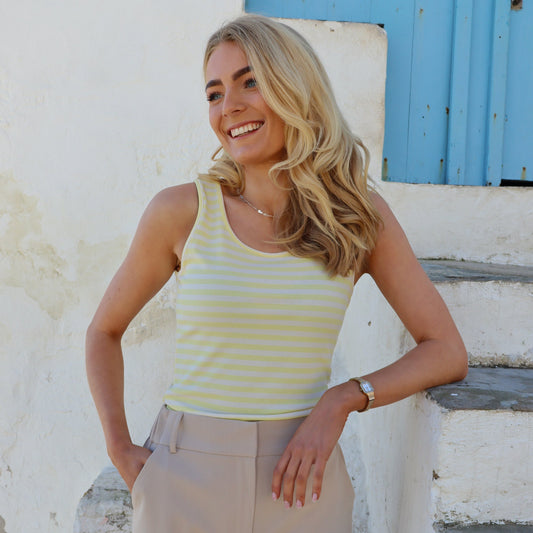 Liberté - Natalia Tank Top, 21160 - Yellow Creme Stripe